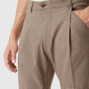 Neu ⌛ Drykorn Anzughose Mit Hahnentrittmuster Modell ‘JOAH’ – Camel ❤️ 11