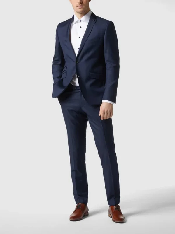 Bester Verkauf ? CG – Club Of Gents Slim Fit Anzug-Hose Aus Schurwolle – Blau ? 1