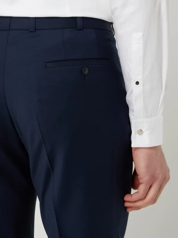 Budget ? Wilvorst Regular Fit Anzughose Mit Woll-Anteil – Marineblau ? 4