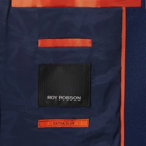 Bestpreis ? Roy Robson Extra Slim Fit 2-Knopf-Sakko Mit Schurwoll-Anteil – Blau ? 17