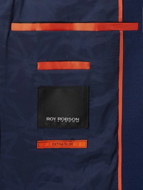 Bestpreis ? Roy Robson Extra Slim Fit 2-Knopf-Sakko Mit Schurwoll-Anteil – Blau ? 6