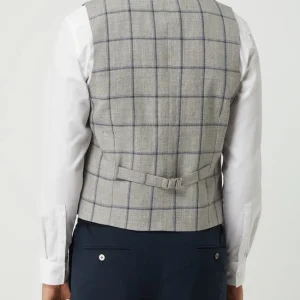 Am billigsten ? Atelier Torino Weste Aus Leinen-Schurwoll-Mix Modell ‘Panfilo’ – Hellgrau ? 15