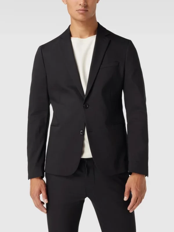 Bestpreis ✔️ Drykorn Slim Fit 2-Knopf-Sakko Mit Stretch-Anteil Modell ‘Hurley’ – Schwarz ? 5