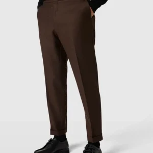 Schlussverkauf ? THE KOOPLES Anzugshose Mit Bügelfalten Modell ‘PANTALON SEUL’ – Mittelbraun ? 13