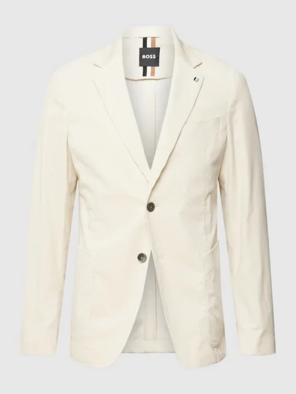 Bester Verkauf ? BOSS Slim Fit 2-Knopf-Sakko Aus Cord Modell ‘Hanry’ – Offwhite ? 3