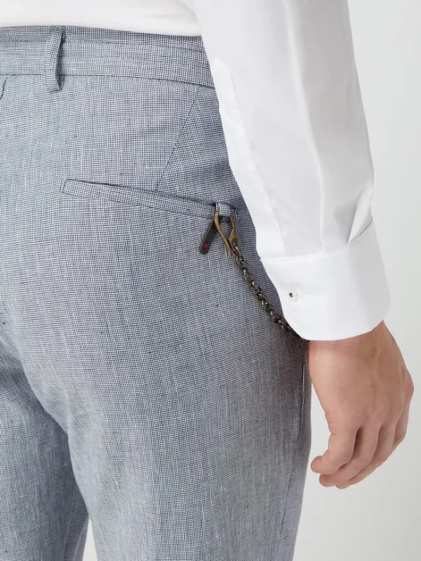 Beste Bewertungen von ? Cinque Cropped Anzughose Aus Leinenmischung Modell ‘Cijuno’ – Blau ? 4