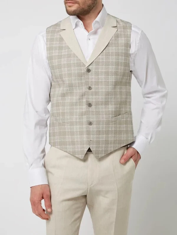 Angebote ? Atelier Torino Weste Aus Schurwoll-Leinen-Mix Modell ‘Sabino’ – Beige ? 5