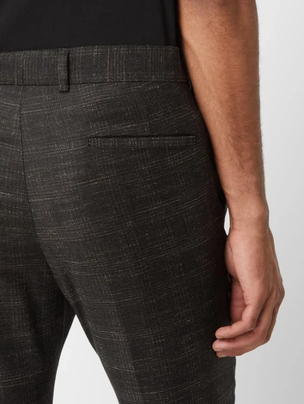 Brandneu ? Strellson Slim Fit Anzughose Mit Leinen-Anteil Modell ‘Till’ – Dunkelbraun ? 4