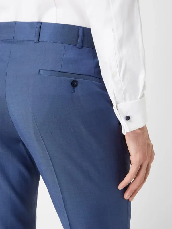 Beste Bewertungen von ✨ Wilvorst Slim Fit Anzughose Aus Wolle – Blau ❤️ 4