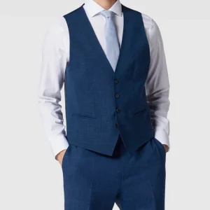 Billig ✔️ BOSS Regular Fit Weste Mit Paspeltaschen – Blau ? 13