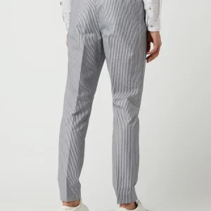 Neu ⌛ Tommy Hilfiger Slim Fit Anzughose Aus Seersucker – Marineblau ? 15
