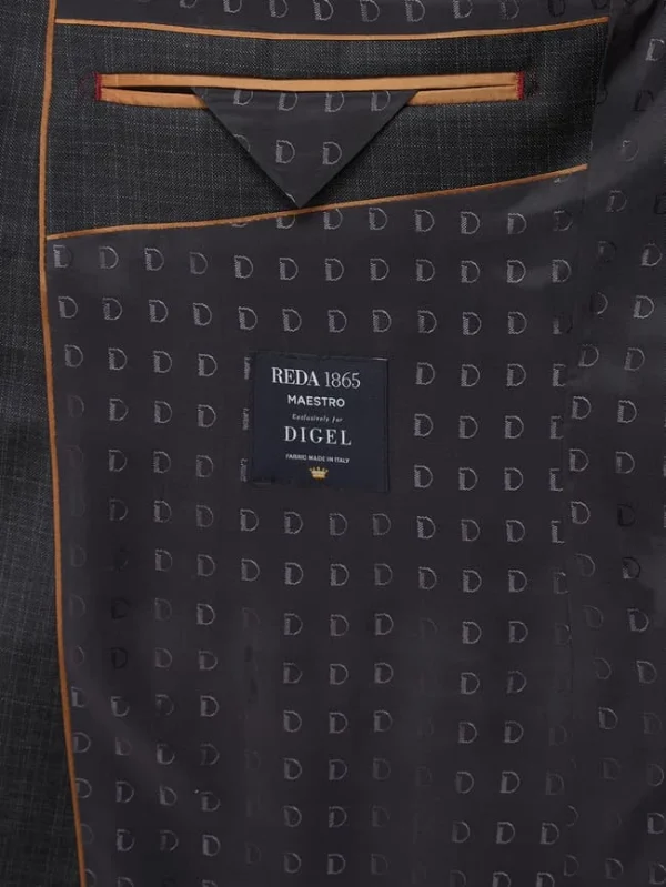 Neu ? DIGEL Modern Fit 2-Knopf-Sakko Aus Schurwolle Modell ‘Duncan’ – Anthrazit ? 5