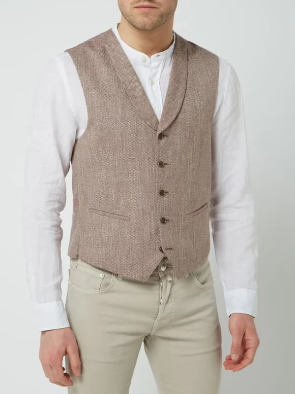 Aktion ? CG – Club Of Gents Weste Aus Baumwolle Modell ‘Paddy’ – Rot ? 5