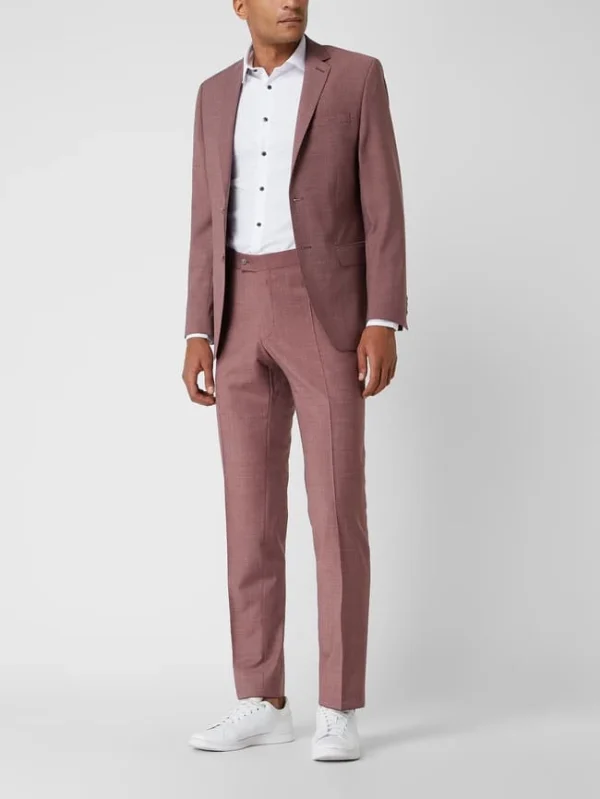 Billig ? Daniel Hechter Modern Fit Anzughose Mit Stretch-Anteil – Bordeaux Rot ? 1