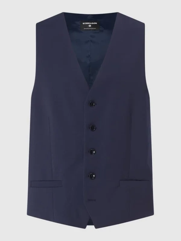 Brandneu ? Strellson Weste Mit Woll-Anteil Modell ‘Ves’ – Marineblau ? 3