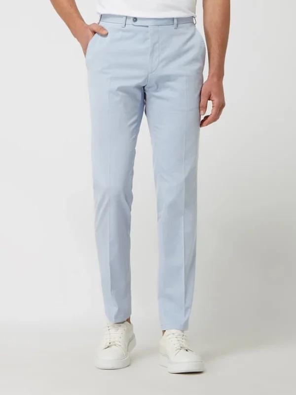 Schlussverkauf ? DIGEL Modern Fit Anzughose Mit Stretch-Anteil Modell ‘Sergio’ – Hellblau ? 5