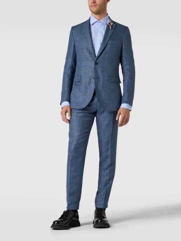 Budget ? CG – Club Of Gents Anzughose Mit Leinen – Blau ? 1