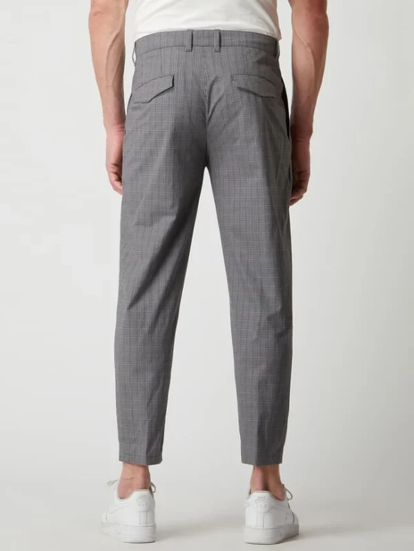 Am billigsten ? Drykorn Bundfaltenhose Mit Glencheck-Muster Modell ‘Nosh’ – Mittelgrau ? 6