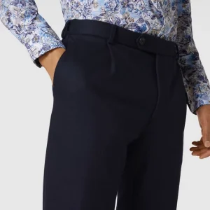 Budget ? Windsor Hose In Unifarbenem Design Modell ‘Floro’ – Marineblau ? 11