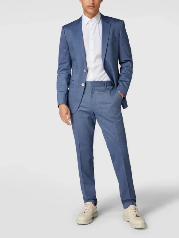 Großhandel ? BOSS Slim Fit Anzughose Mit Stretch-Anteil Modell ‘Genius’ – Bleu ? 1