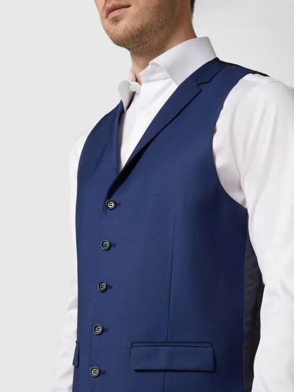 Am billigsten ? Roy Robson Weste Aus Schurwollmischung Mit Reverskragen – Royalblau ? 4