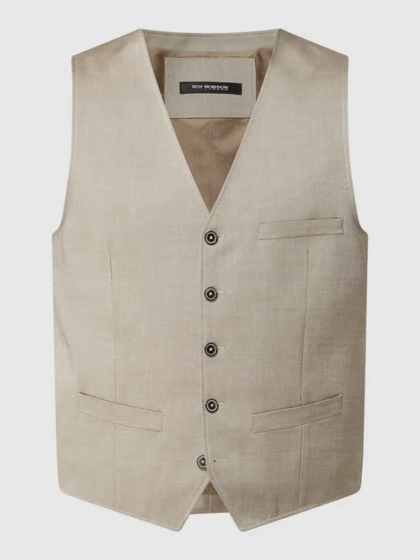 Rabatt ? Roy Robson Weste Mit Stretch-Anteil – Khaki ✔️ 3