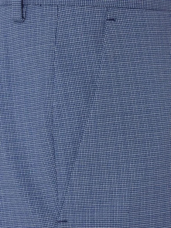 Auslauf ? Christian Berg Men Anzughose Mit Karomuster – Blau ? 3