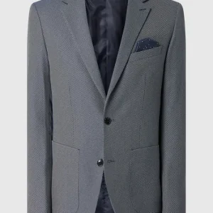 Schlussverkauf ? Matinique Slim Fit 2-Knopf-Sakko Mit Leinen-Anteil Modell ‘Mageorge’ – Marineblau ? 10