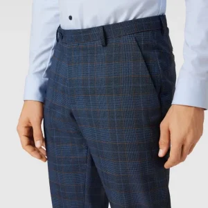Budget ? MCNEAL Slim Fit Anzughose Mit Glencheck-Muster – Blau ? 11