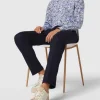 Budget ? Windsor Hose In Unifarbenem Design Modell ‘Floro’ – Marineblau ? 5