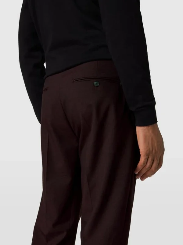 Bestpreis ? Selected Homme Anzughose Mit Französischen Eingrifftaschen – Bordeaux Rot ? 4