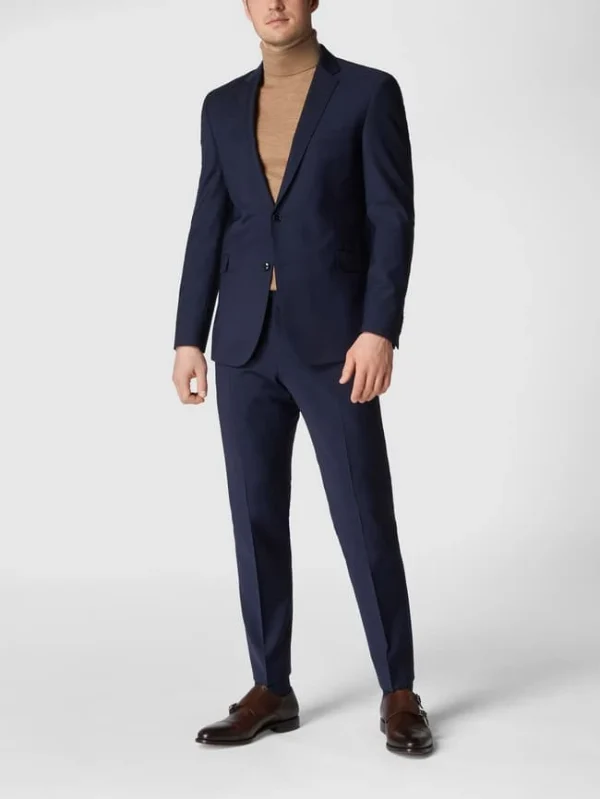 Rabatt ? Strellson Slim Fit 2-Knopf-Sakko Mit Fallendem Revers ‘Flex Cross’ – Marineblau ? 1