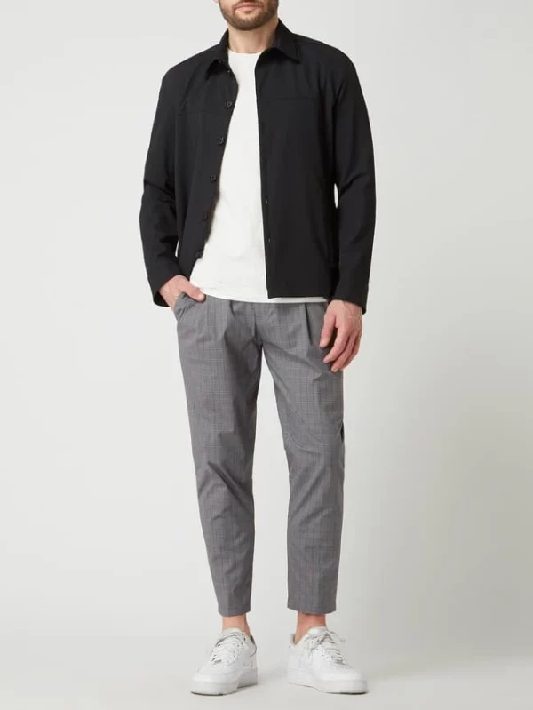 Am billigsten ? Drykorn Bundfaltenhose Mit Glencheck-Muster Modell ‘Nosh’ – Mittelgrau ? 1