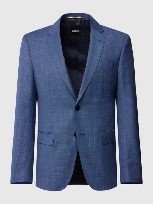 Top 10 ? BOSS 2-Knopf-Sakko Mit Glencheck-Muster Modell ‘Huge’ – Blau ✔️ 3