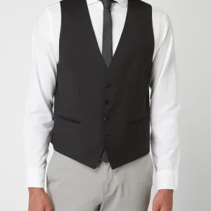 Großhandel ? BOSS Slim Fit Weste Aus Schurwolle – Schwarz ? 13