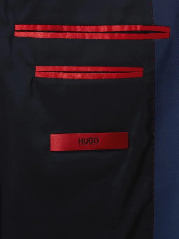 Neu ? HUGO Extra Slim Fit 2-Knopf-Sakko Mit Stretch-Anteil Modell ‘Arti’ – Royalblau ✔️ 4