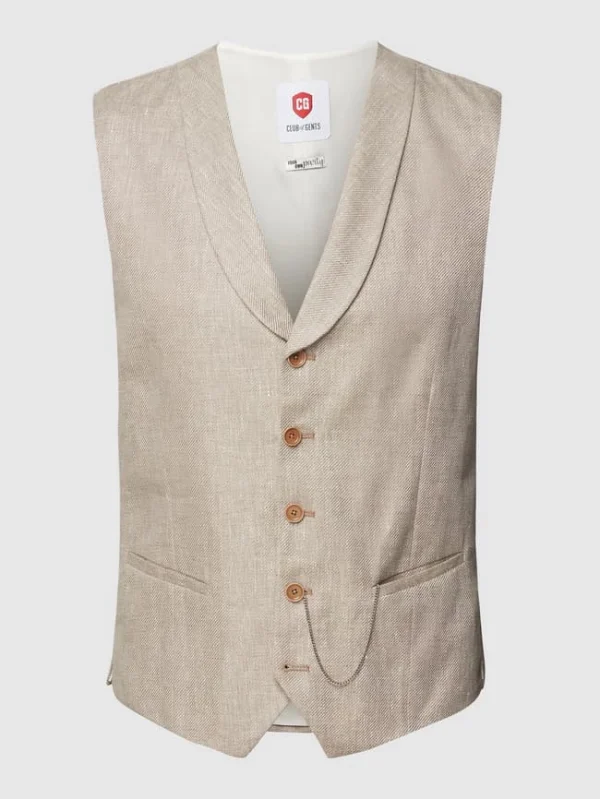 Bestes Angebot ? CG – Club Of Gents Weste Mit Schalkragen – Beige ? 1