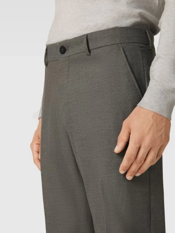 Budget ? Selected Homme Comfort Fit Anzughose Mit Strukturmuster Modell ‘DAXLOGAN’ – Hellgrau ? 4