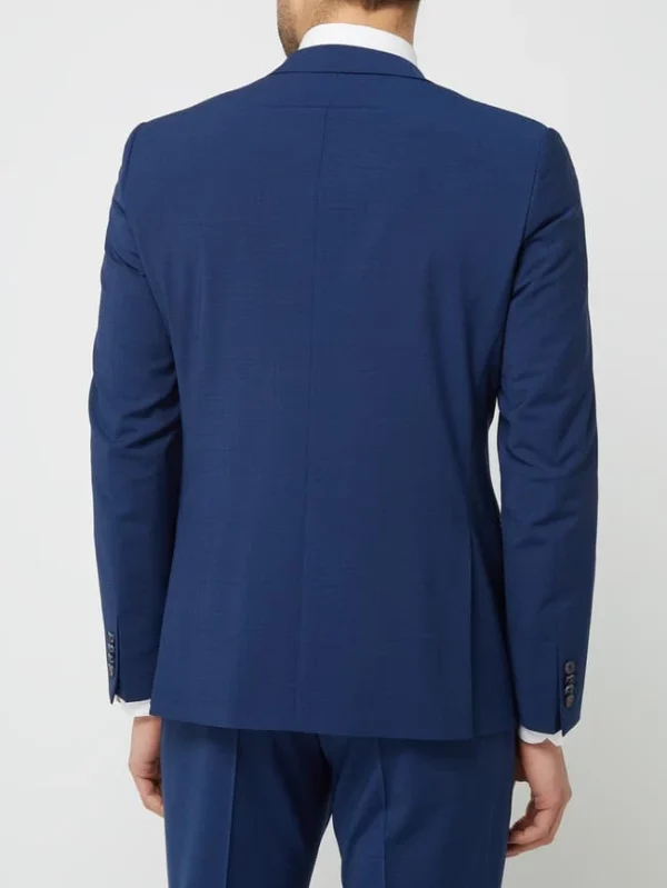 Bestpreis ? Roy Robson Extra Slim Fit 2-Knopf-Sakko Mit Schurwoll-Anteil – Blau ? 8