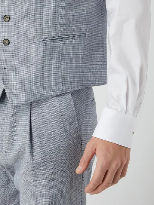 Besorgen ? Cinque Leinenweste Mit Stretch-Anteil Modell ‘Civitra’ – Blau ? 4