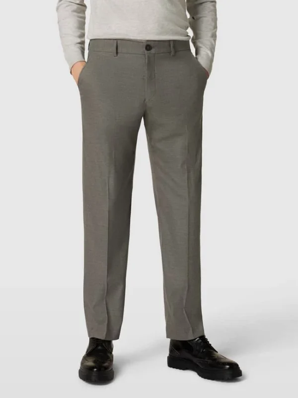 Budget ? Selected Homme Comfort Fit Anzughose Mit Strukturmuster Modell ‘DAXLOGAN’ – Hellgrau ? 5