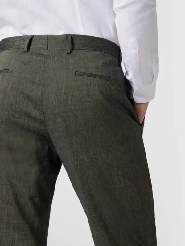 Besorgen ? BOSS Regular Fit Anzughose Aus Leinen-Mix Modell ‘Leon’ – Grün ⌛ 4