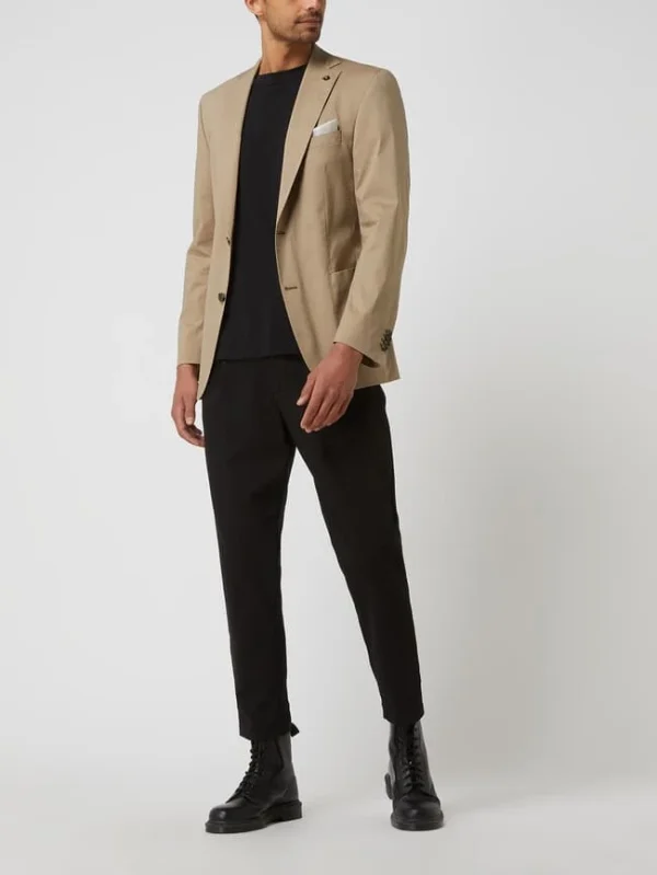 Top 10 ? Carl Gross Modern Fit 2-Knopf-Sakko Mit Stretch-Anteil Modell ‘Sander’ – Beige ? 1