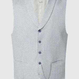 Am billigsten ? CG – Club Of Gents Slim Fit Weste Mit Leinen-Anteil Modell ‘Paddy’ – Hellblau ? 9