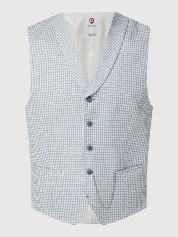 Am billigsten ? CG – Club Of Gents Slim Fit Weste Mit Leinen-Anteil Modell ‘Paddy’ – Hellblau ? 3