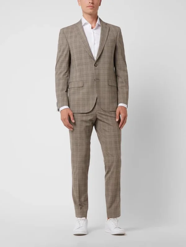Budget ⌛ Pierre Cardin Modern Fit 2-Knopf-Sakko Mit Stretch-Anteil Modell ‘Grant’ – ‘Futureflex’ – Hellbraun ? 1