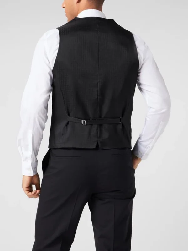 Budget ? BOSS Weste Mit Paspeltaschen Modell ‘Huge Vest’ – Schwarz ? 6