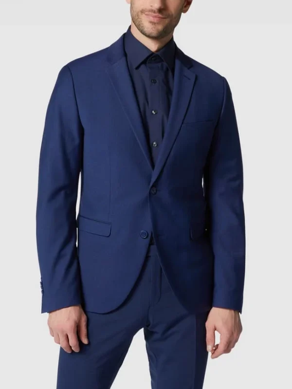 Angebote ? CG – Club Of Gents Slim Fit 2-Knopf-Sakko Mit Pattentaschen Modell ‘Caden’ – Marineblau ? 5