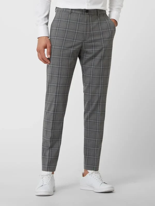 Coupon ? Selected Homme Slim Fit Anzughose Mit Glencheck Modell ‘Josh’ – Hellgrau ✨ 5