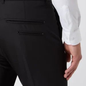 Aktion ? MOS MOSH Slim Fit Anzughose Mit Stretch-Anteil Modell ‘Russel’ – Schwarz ? 11